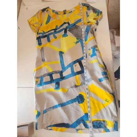 See By Chloe Dress Short Yellow and Blue Size 10. - Picture 7 of 7
